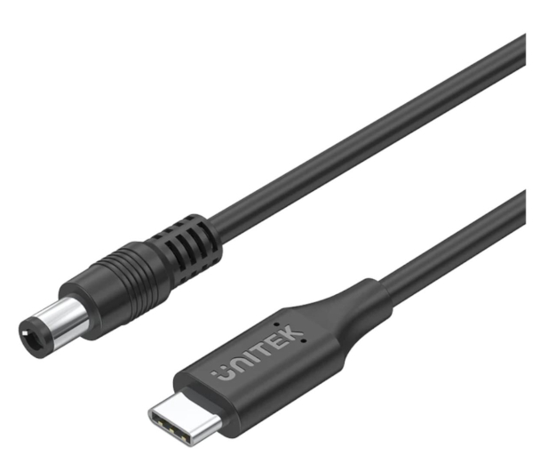 UNITEK Kabel zasilający USB-C Jack 5.5x 2.5mm Toshiba ASUS i inne C14116BK-1.8M - 1192127 - zdjęcie